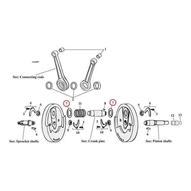 OEM Specificatie Flywheel Thrust Washer, Bronskleurig Harley-Davidson