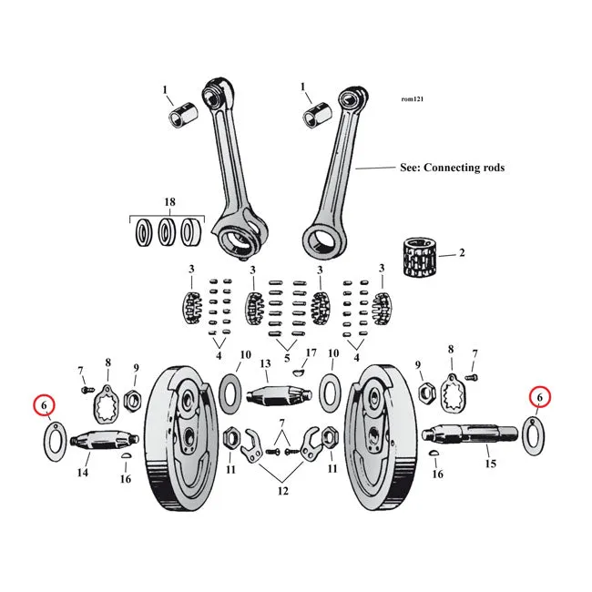 OEM Specificatie Flywheel Washer Sv, .094 Inch (OUTSIDE) Harley-Davidson