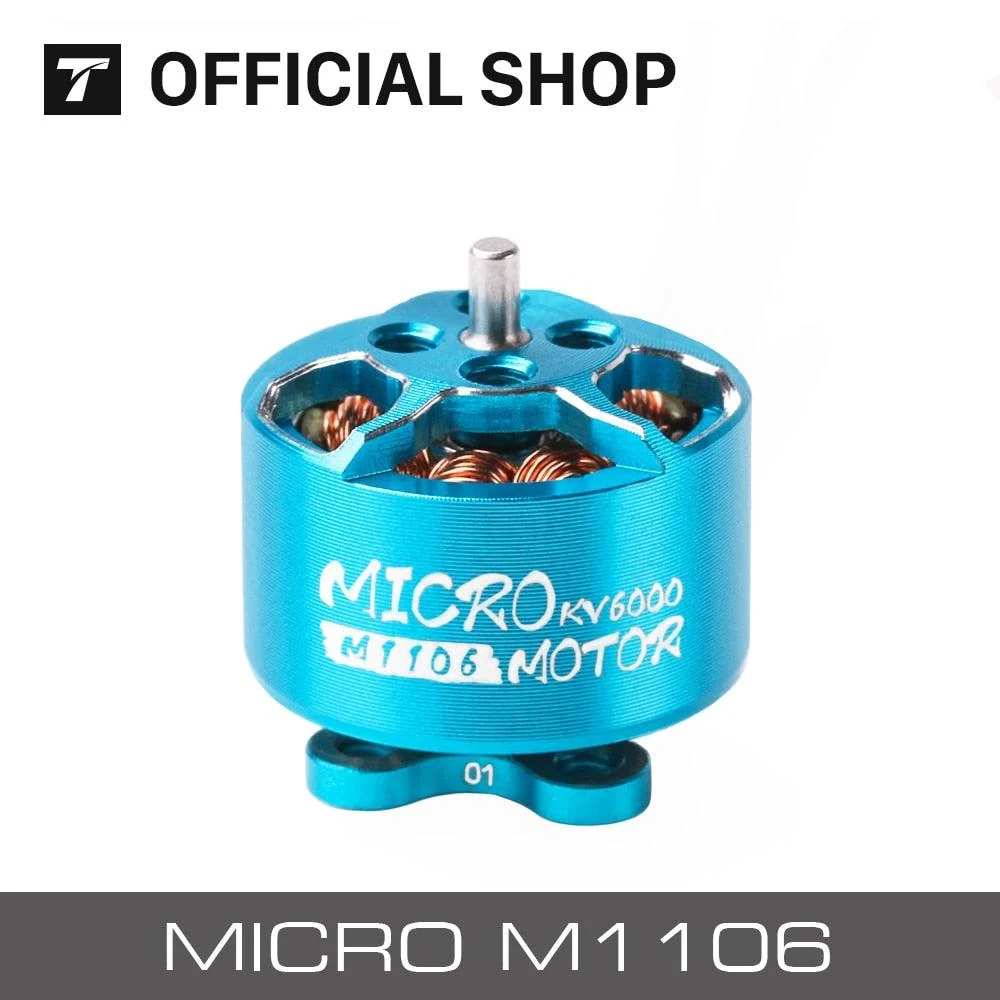 T-motor MICRO M1106 KV6000 6000KV Brushless Outrunner Freestyle Motor FPV RC 90mm 110mm Drone