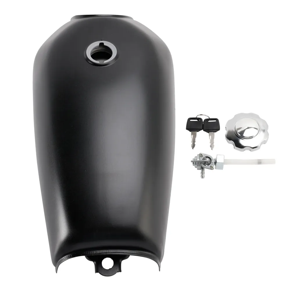 1980-1994 Honda CG 125 Cafe Racer Benzine Brandstof Gastank 9L/2,4 Gal Matzwart