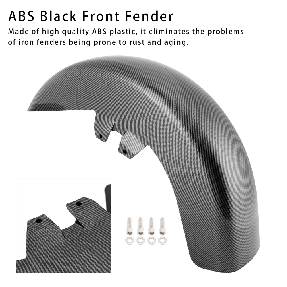 1989-2013 Harley-Davidson Touring Road King Street Glide ABS zwart voorspatbord