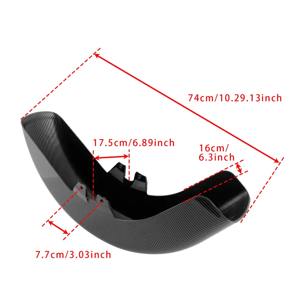 1989-2013 Harley-Davidson Touring Road King Street Glide ABS zwart voorspatbord