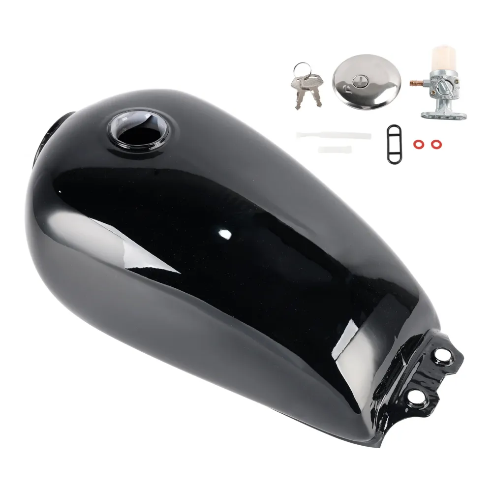 1994-1999 Suzuki GN 125 (NF41A) 4T CLASSIC RETRO GASBRANDSTOFTANK GLANZEND ZWART