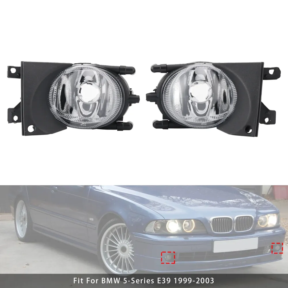 1999-2003 BMW E39 5-serie paar voorbumper mistlampen zonder lampen