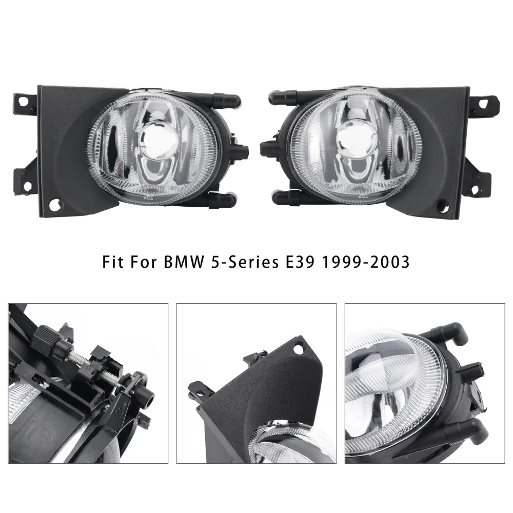 1999-2003 BMW E39 5-serie paar voorbumper mistlampen zonder lampen