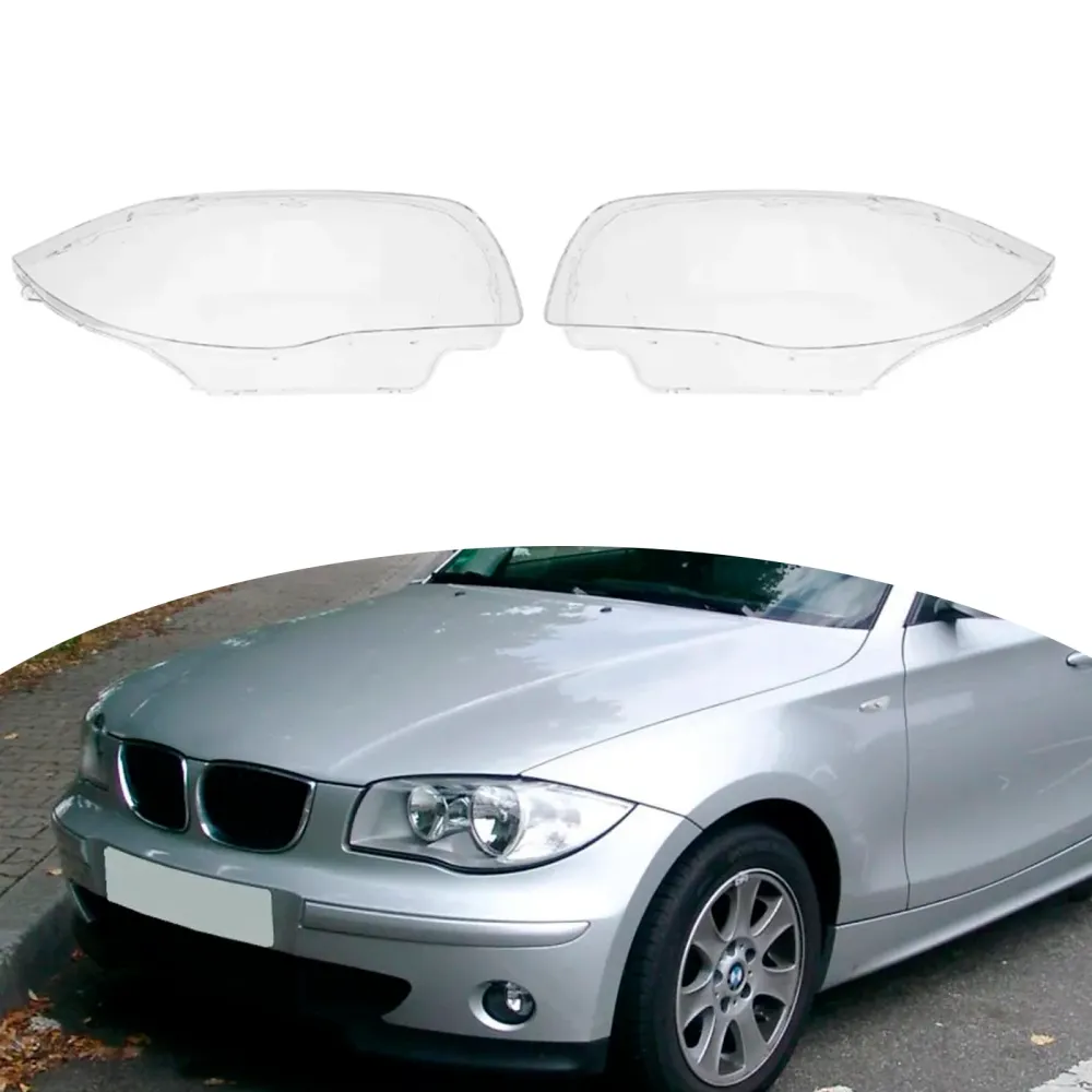 2003-2011 BMW 1-serie E81 E82 E87 E88 2 STUKS Koplamp Glas Helder Cover 63126924486,