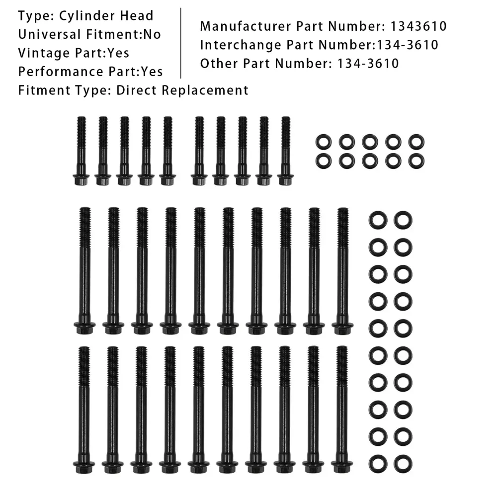 2004+ Chevrolet Gen III IV LS-motoren Cilinderkopboutenset 134-3610