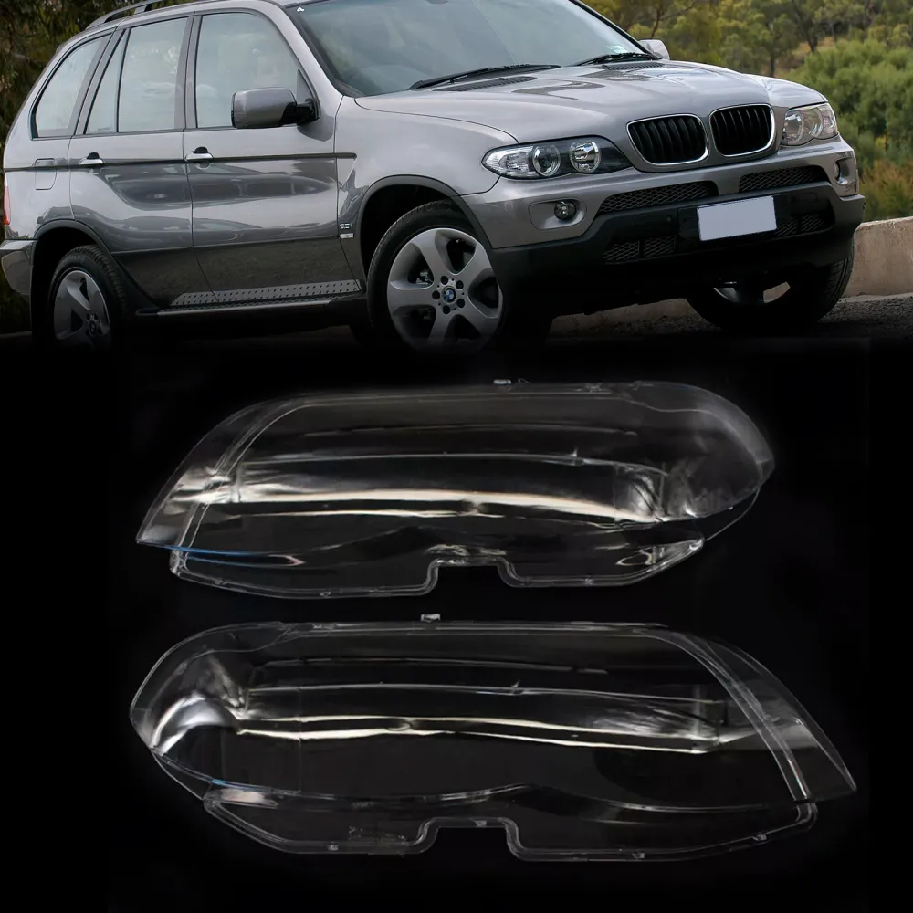 2004-2006 BMW X5 E53 2PCS koplampglas helder deksel