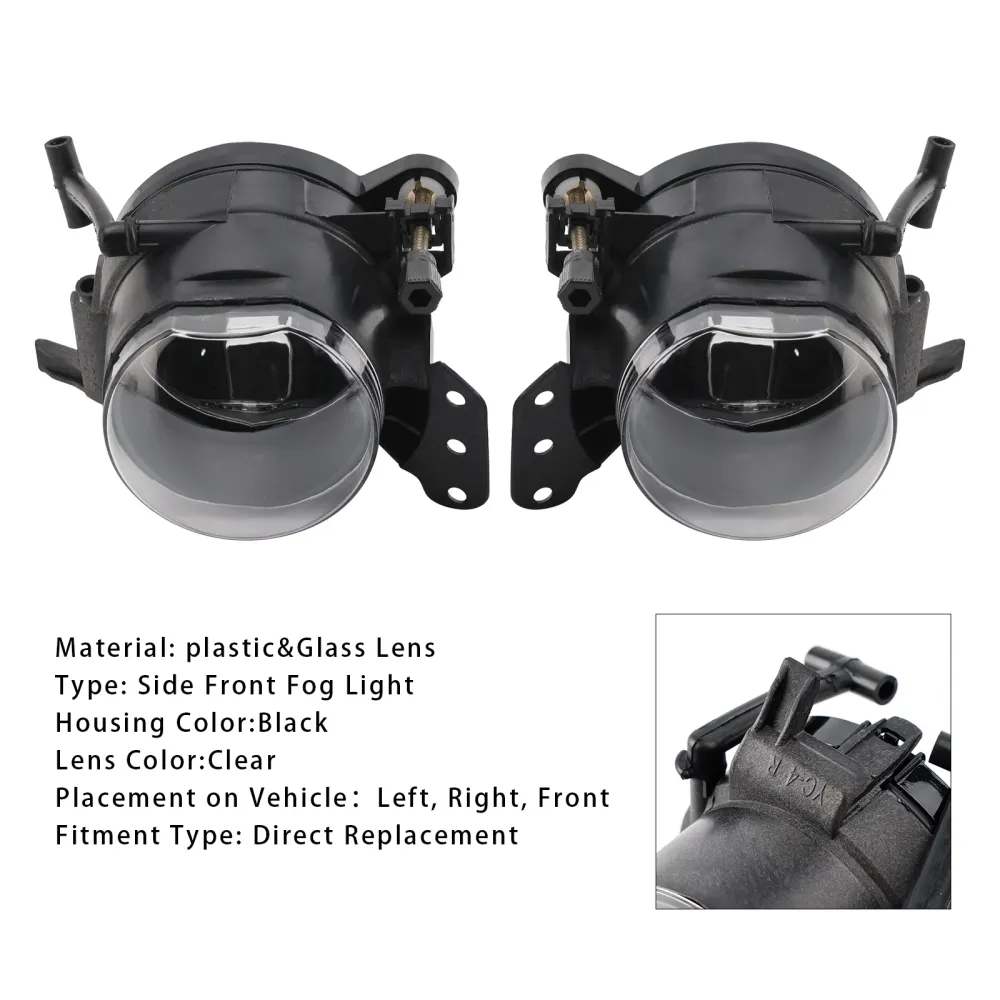 2004-2007 BMW E60 5-serie paar voorbumper mistlamp lampbehuizing