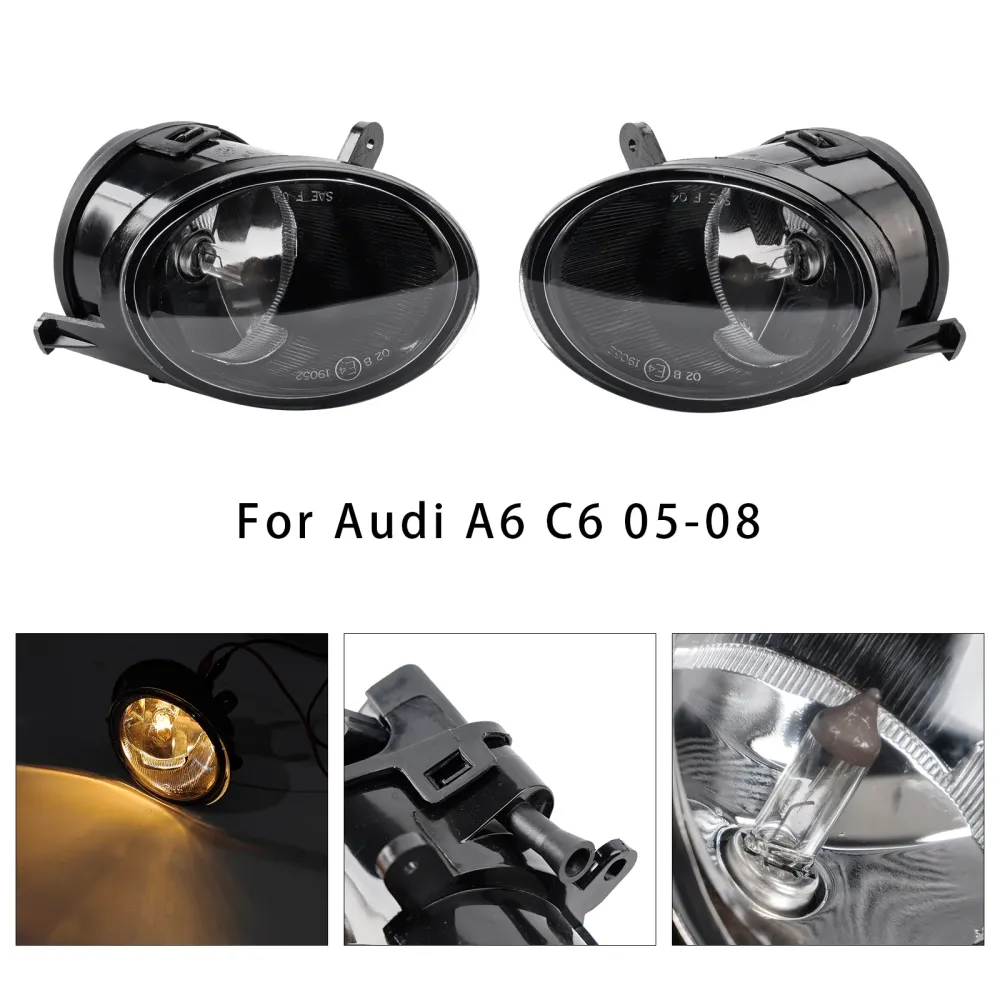 2005 2006 2007 2008 Audi A6 C6 paar voorbumper rijden mistlamp