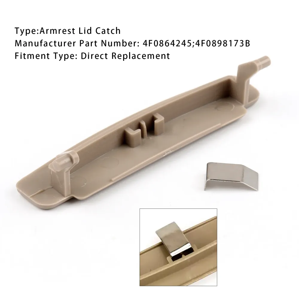 2005-2011 Audi A6 C6 Beige console middenarmsteun dekselsluiting 4F0864245