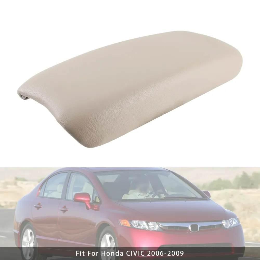 2006-2009 Honda CIVIC beige lederen armsteun middenconsoledeksel