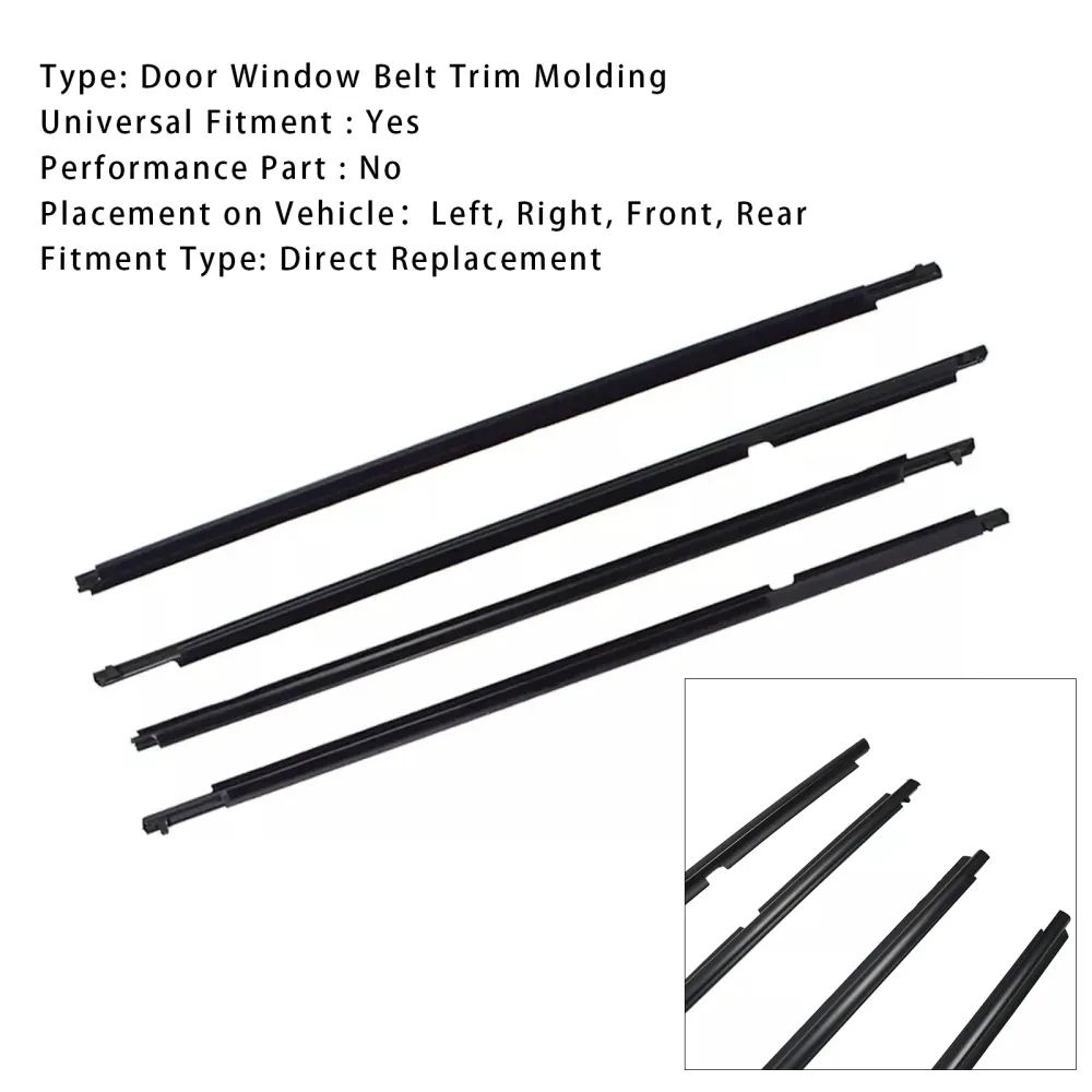2008-2010 Toyota Highlander 4-delige tochtstrip raamlijstafdichtingsriem