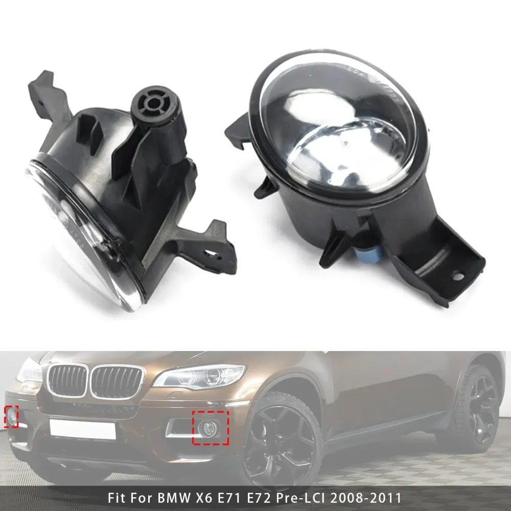 2008-2011 BMW X6 E71 E72 Paar mistlampen vóór zonder lampen 63177187631