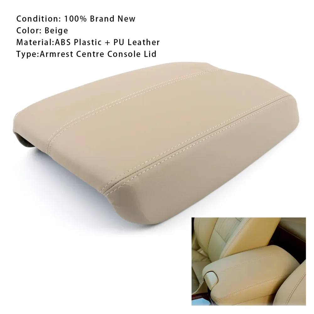 2008-2012 Honda Accord beige lederen armsteun middenconsoledeksel