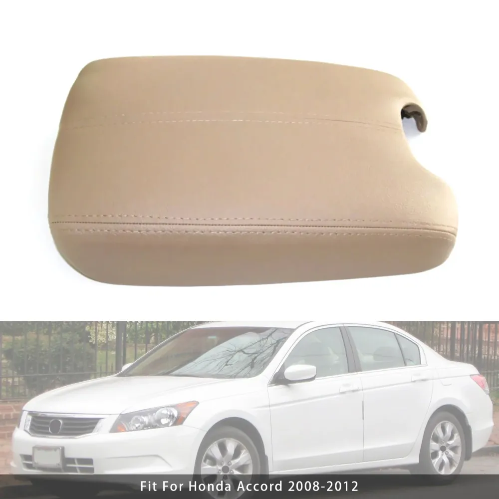 2008-2012 Honda Accord beige lederen armsteun middenconsoledeksel