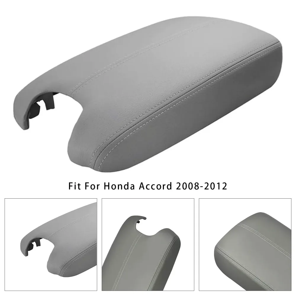 2008-2012 Honda Accord grijs lederen armsteun middenconsoledeksel
