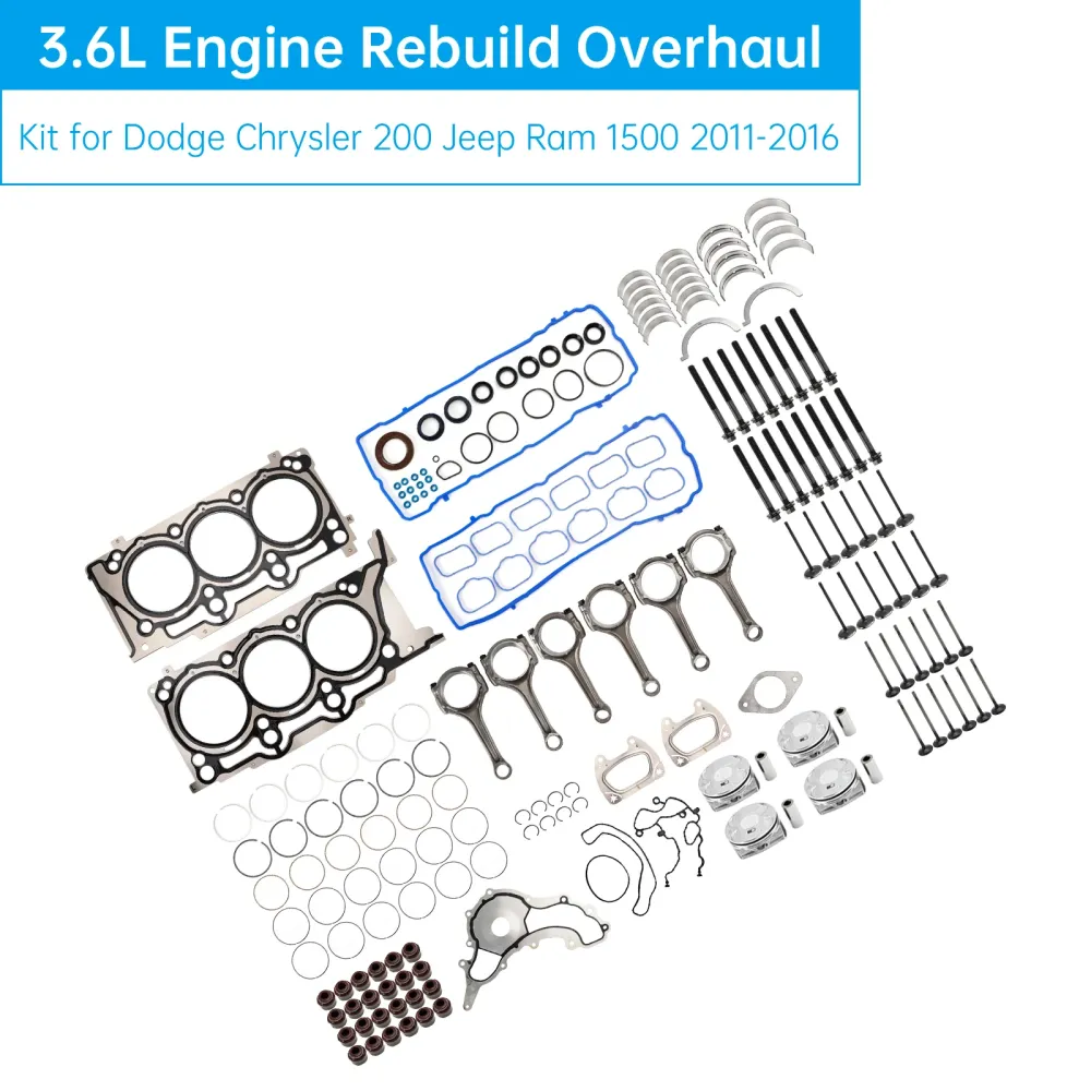 2011-2016 DODGE GRAND CARAVAN 3.6L 3604CC 220CID V6 DOHC 3.6L Motor Rebuild Revisie Kit 5184088AF H1517CPA