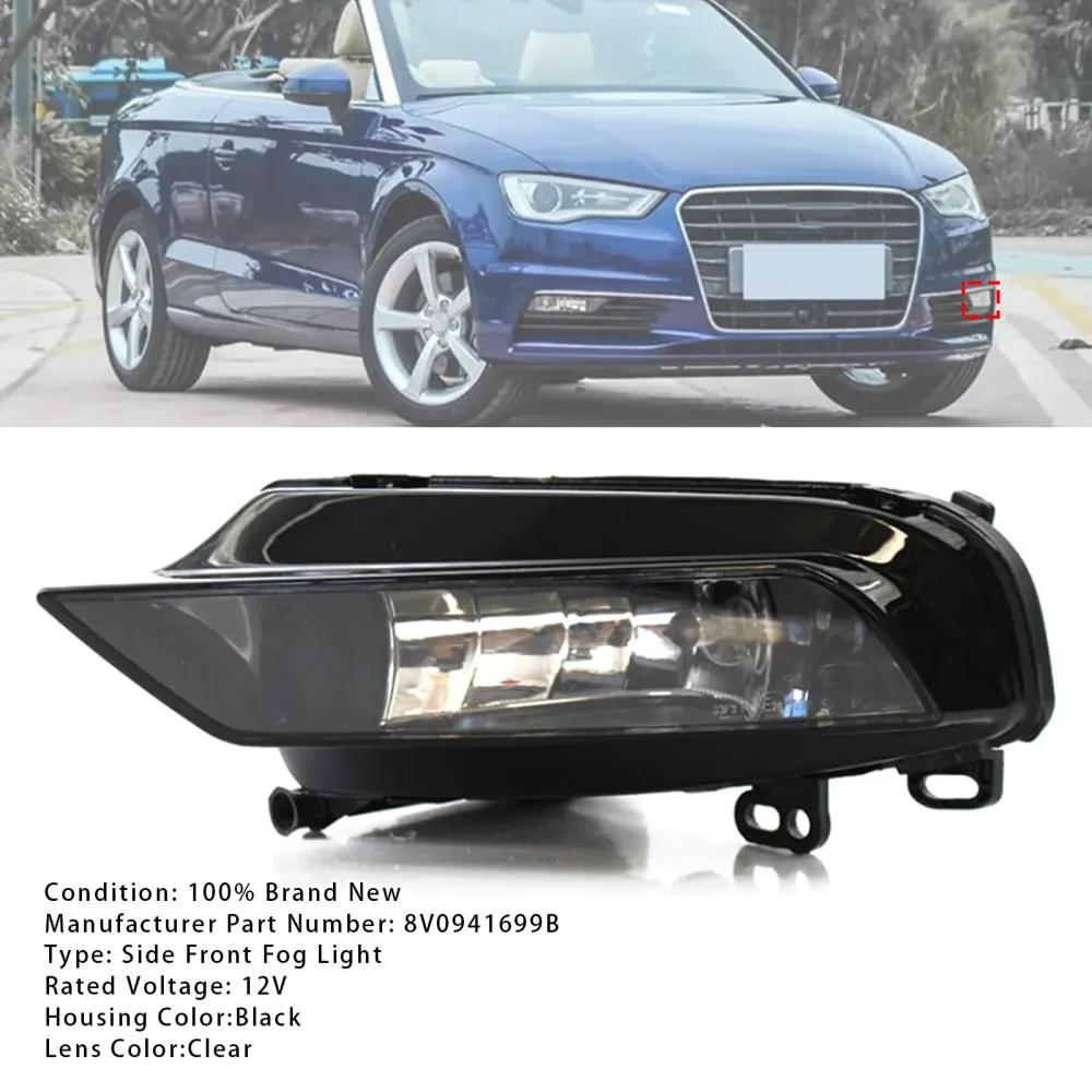 2015-2016 Audi A3 Saloon 1 stuks mistlamp linksvoor met lampen 8V0941699B