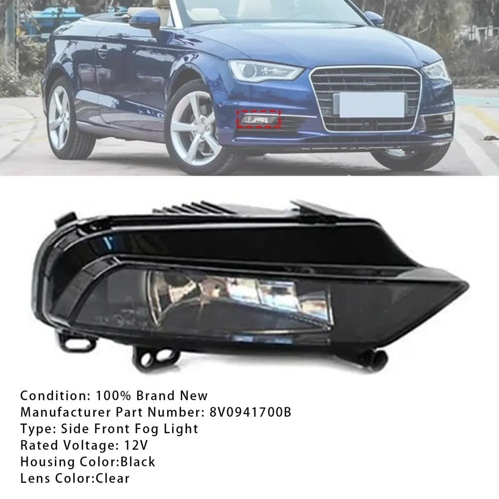 2015-2016 Audi A3 Saloon 1 stuks mistlamp rechtsvoor met lampen 8V0941700B