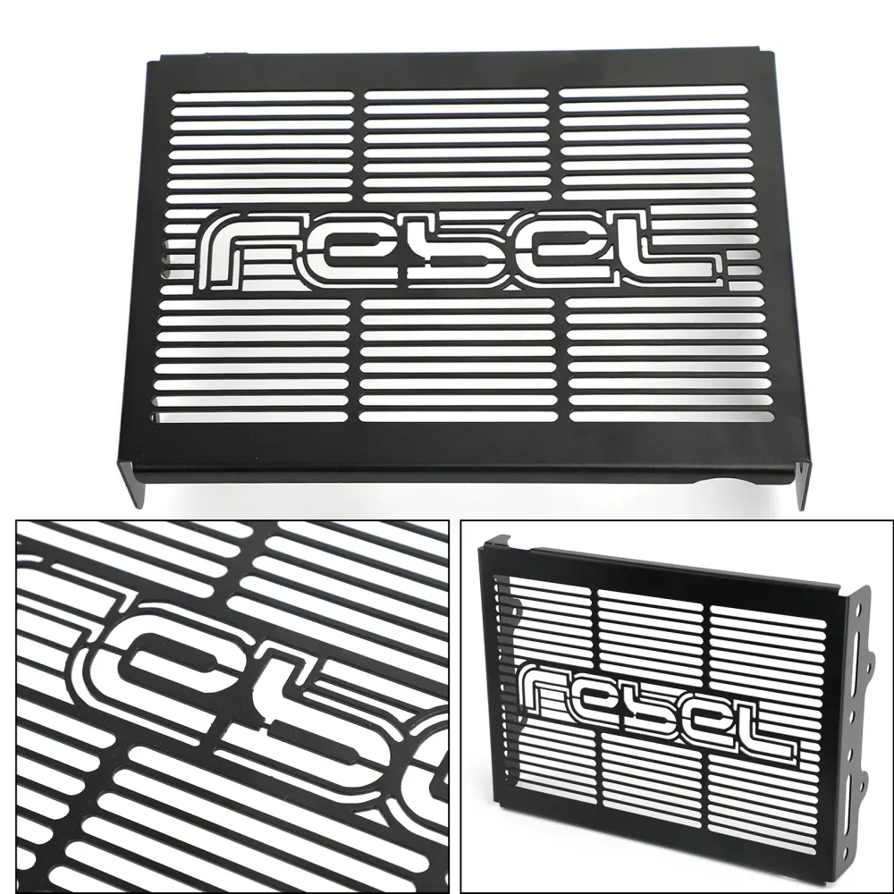 2017-2024 Honda CMX 300 500 Rebel ZWART RADIATOR GUARD PROTECTOR COVER GRILLE