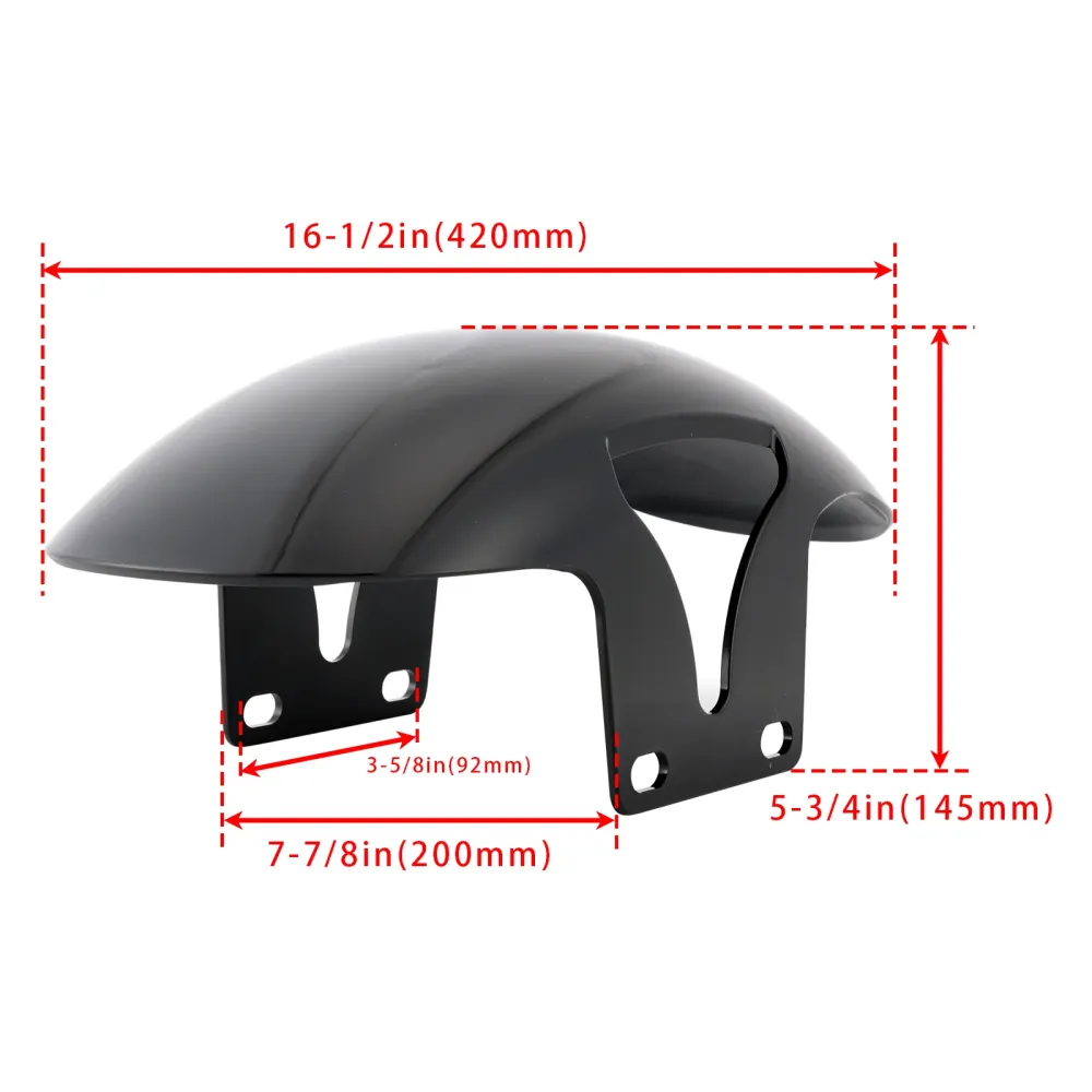 2018-2024 Harley-Davidson M8 Softail Fatboy kort ABS voorspatbord