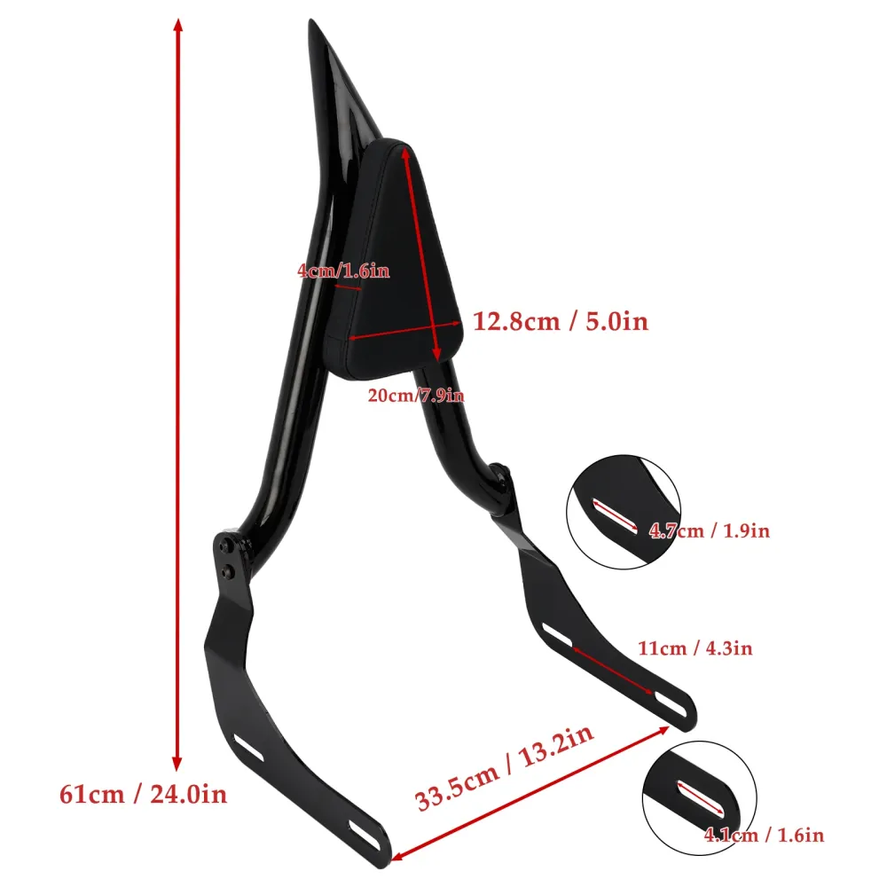 2021-2024 Honda CMX1100 Passagier Sissy Bar Rugleuning
