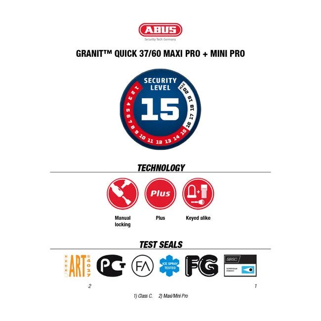 Abus Granit Quick 37/60 HB70 Maxi Pro Schijfslot