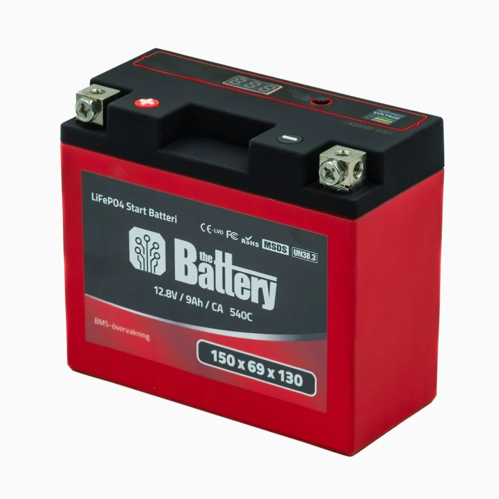 De Accu LiFePO4 Lithium Motorfiets Accu 12B-4 12,8V 9Ah (12ah PBEQ)