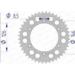 AFAM Aluminium achtertandwiel 15203 - 520