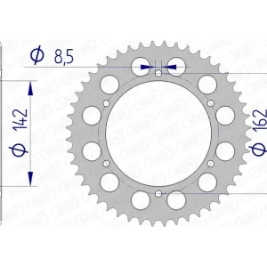 AFAM Aluminium achtertandwiel 15305 - 520