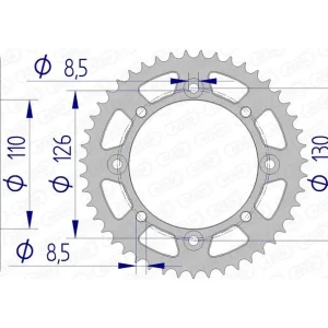 AFAM Aluminium achtertandwiel 17107 420