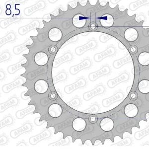 AFAM Aluminium achtertandwiel 17206 520