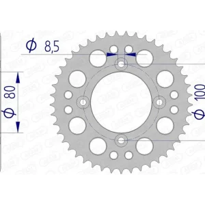 AFAM Aluminium ultralicht achtertandwiel 11101 - 420