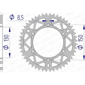 AFAM Aluminium ultralicht zelfreinigend achtertandwiel 13323 - 520