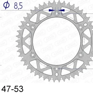 AFAM Aluminium ultralicht zelfreinigend achtertandwiel 13508 - 520