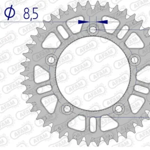 AFAM Aluminium ultralicht zelfreinigend achtertandwiel 72101 - 420
