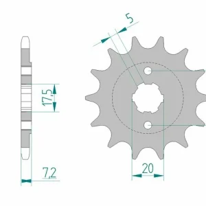 AFAM Staal standaard voortandwiel 20305 - 520