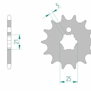 AFAM Staal standaard voortandwiel 24300 - 520