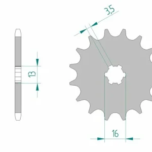 AFAM Staal standaard voortandwiel 27100 - 420