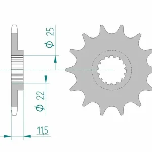 AFAM Staal standaard voortandwiel 73303 - 520