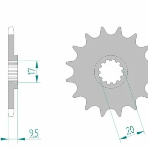 AFAM Staal standaard voortandwiel 94120 - 420