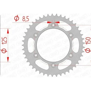 AFAM Standaard staal achtertandwiel 71304 - 520