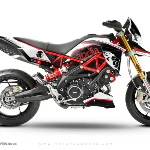 Aprilia Dorsoduro 750 / 900 / 1200 GRAPHICS - "Roar" (wit/zwart)