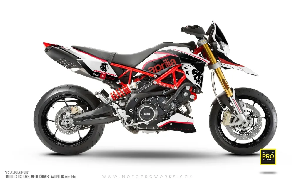 Aprilia Dorsoduro 750 / 900 / 1200 GRAPHICS - "Roar" (wit/zwart)