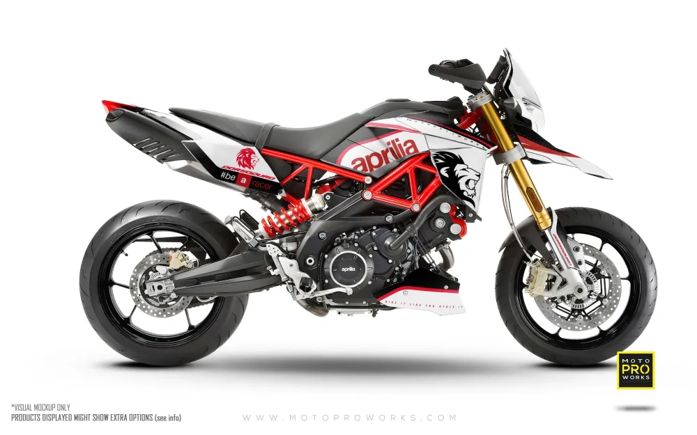 Aprilia Dorsoduro 750 / 900 / 1200 GRAPHICS - "Roar" (zwart/wit)
