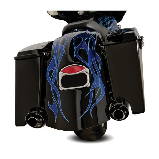 Arlen Ness Bagger Achterspatbordkit Dubbele uitlaatdemper Touring 09-13