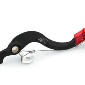 ART rempedaal Factory zwart geanodiseerd aluminium/rood uiteinde Honda