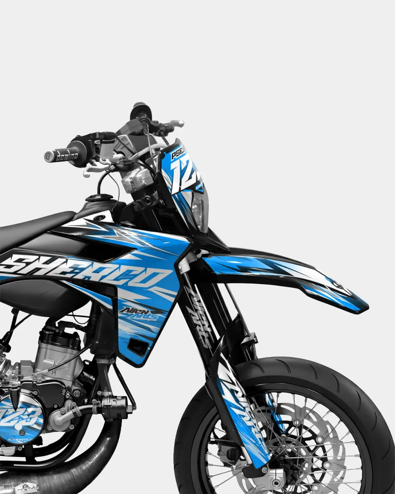 AUROPE - Decoratieset SHERCO 50cc - Blauw