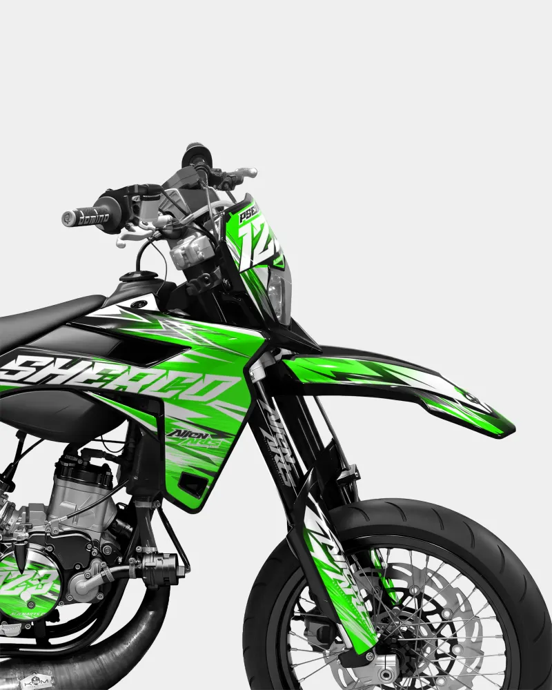 AUROPE - Decoratieset SHERCO 50cc - Groen